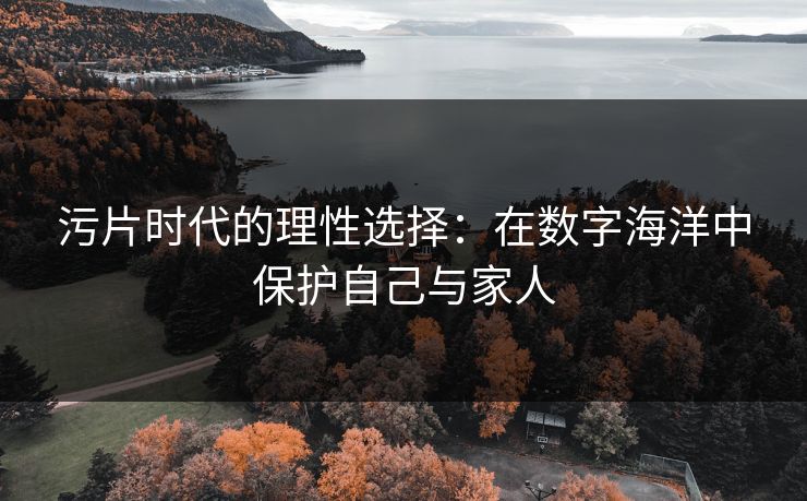 污片时代的理性选择:在数字海洋中保护自己与家人 污片时代的理性选择:在数字海洋中保护自己与家人