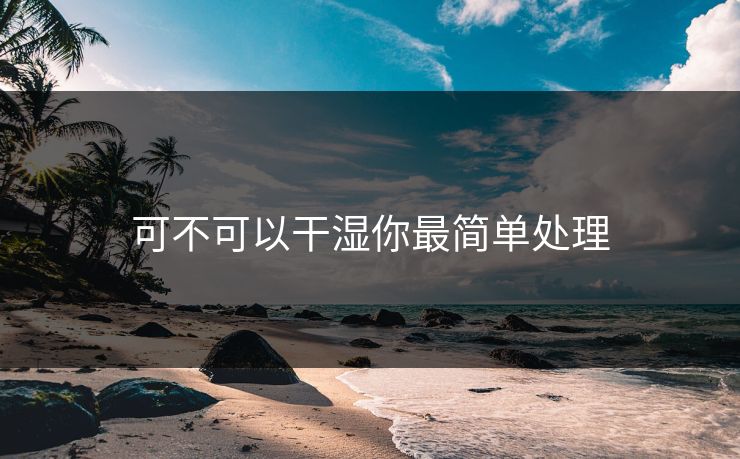 可不可以干湿你最简单处理