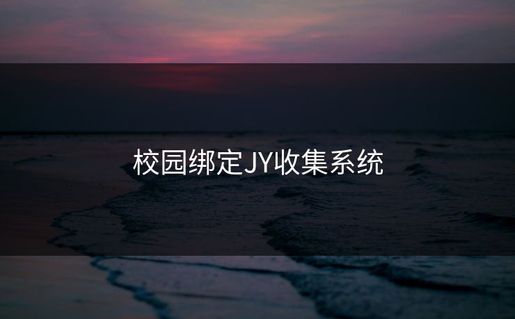 校园绑定JY收集系统 校园绑定JY收集系统
