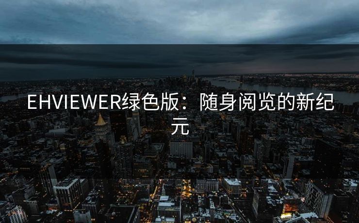 EHVIEWER绿色版:随身阅览的新纪元 EHVIEWER绿色版:随身阅览的新纪元