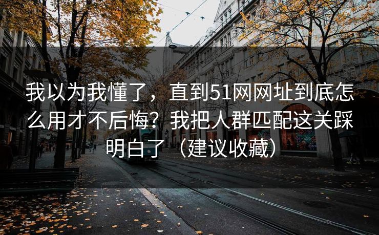 我以为我懂了，直到51网网址到底怎么用才不后悔？我把人群匹配这关踩明白了（建议收藏）